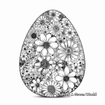 Fabulously Floral Easter Egg Coloring Pages 3