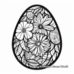 Fabulously Floral Easter Egg Coloring Pages 4