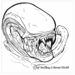 Facehugger Alien Coloring Pages 3