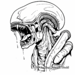 Facehugger Alien Coloring Pages 4