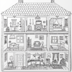Fairy-tale Doll House Coloring Pages 3