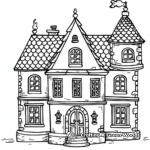 Fairy-tale Doll House Coloring Pages 4