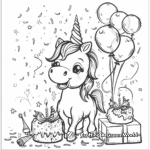 Fairy Tales Unicorn Birthday Surprise Coloring Pages 3