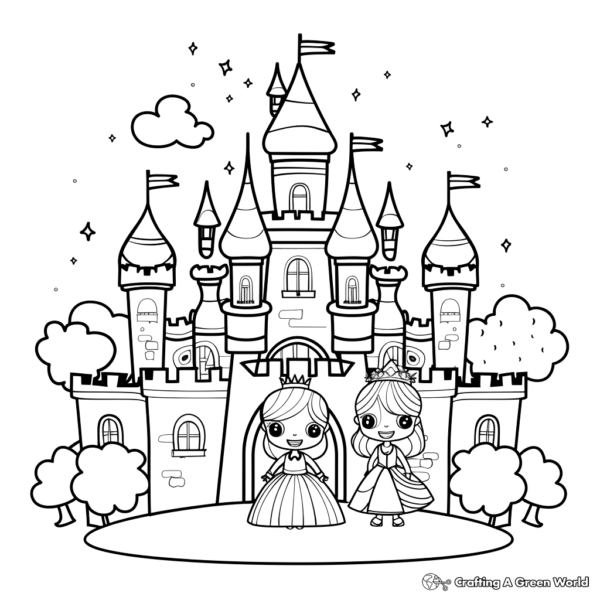 Magic Kingdom Coloring Pages - Free &amp; Printable!