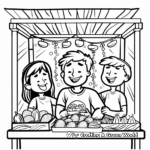 Family Celebrating Sukkot Coloring Pages 2