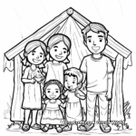Family Celebrating Sukkot Coloring Pages 3