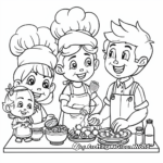 Family Dinner Preparation Coloring Pages 4
