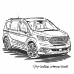 Family-Friendly Ford Galaxy Minivan Coloring Pages 1
