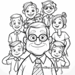 Family Tie Coloring Pages: Dad, Mom, and Kids 3