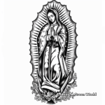 Famous Artwork of Our Lady of Guadalupe Coloring Pages 1