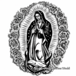 Famous Artwork of Our Lady of Guadalupe Coloring Pages 3