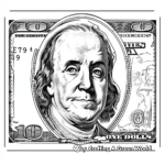 Famous Faces on Dollar Bills Coloring Pages 1