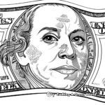 Famous Faces on Dollar Bills Coloring Pages 3