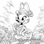 Fancy Daisy Duck Coloring Pages for Girls 1