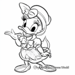 Fancy Daisy Duck Coloring Pages for Girls 3