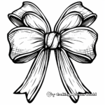 Fancy Ribbon Bow Coloring Pages 1