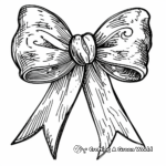 Fancy Ribbon Bow Coloring Pages 2