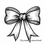 Fancy Ribbon Bow Coloring Pages 4