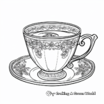 Fancy Royal Tea Cup Coloring Pages 2