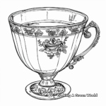 Fancy Royal Tea Cup Coloring Pages 4