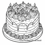 Fantastic Rainbow Layered Cake Coloring Page 3