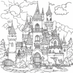 Fantastical Dreamy Castle Coloring Pages 2