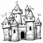 Fantastical Dreamy Castle Coloring Pages 4