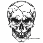 Fantastically Frightful Fantasy Skull Coloring Pages 1