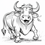 Fantasy Artistic Taurus Bull Coloring Pages 2