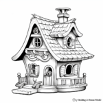 Fantasy Bird House Coloring Pages for Dreamers 2