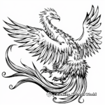 Fantasy Ice Phoenix Coloring Pages 2