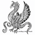 Fantasy Ice Phoenix Coloring Pages 4