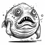 Fantasy-Inspired Blobfish Mermaid Coloring Pages 2