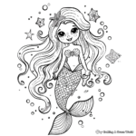 Fantasy Mermaid Coloring Pages 3