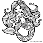 Fantasy Mermaid Coloring Pages 4