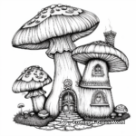 Fantasy Mushroom Palace Coloring Pages 3
