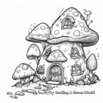Fantasy Mushroom Palace Coloring Pages 4