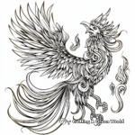 Fantasy Mythical Phoenix Coloring Pages 2