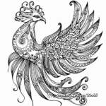 Fantasy Mythical Phoenix Coloring Pages 3