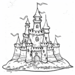 Fantasy Sand Castle Coloring Pages 1