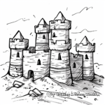 Fantasy Sand Castle Coloring Pages 2