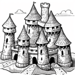 Fantasy Sand Castle Coloring Pages 3