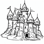 Fantasy Sand Castle Coloring Pages 4
