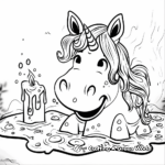 Fantasy Unicorn Slime Coloring Pages 1