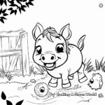 Farm Animals Tracing Coloring Pages 1