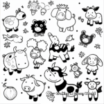Farm Animals Tracing Coloring Pages 3