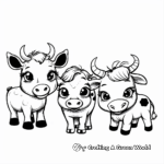 Farm Animals Tracing Coloring Pages 4