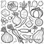 Farm Fresh Vegetables Coloring Pages for Adults 3