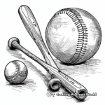 Fascinating Baseball Equipment Coloring Pages 2
