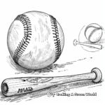 Fascinating Baseball Equipment Coloring Pages 3